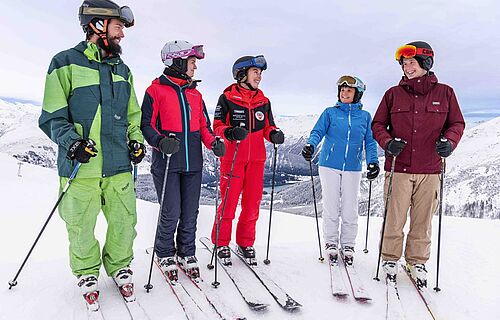 Group ski course for adults 