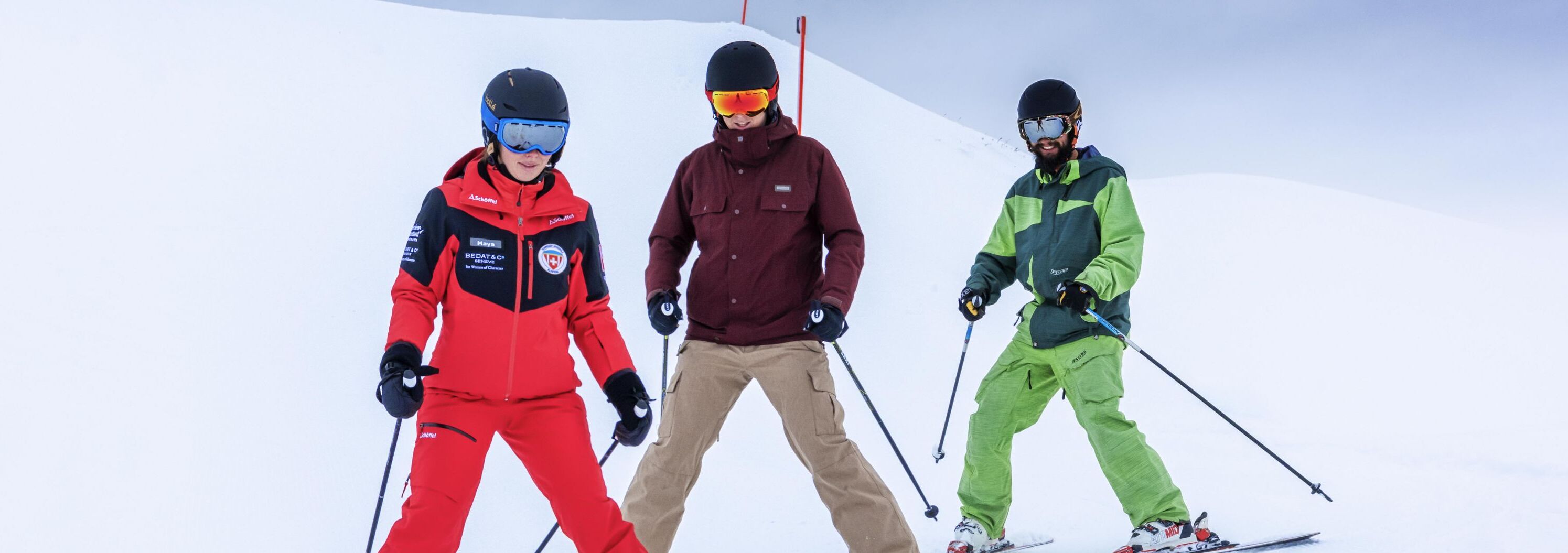 Skikurs für Erwachsene mit 2 Teilnehmern und einer Skilehrerin 